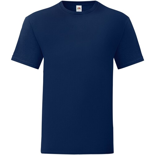 textil Hombre Camisetas manga larga Fruit Of The Loom Iconic Azul