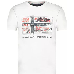 textil Hombre Camisetas manga corta Geographical Norway T-shirt de hombre Geo Norway JINAME Blanco
