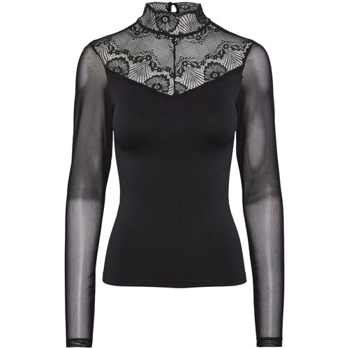 textil Mujer Camisetas sin mangas Pieces 17144660 NAYA-BLACK Negro