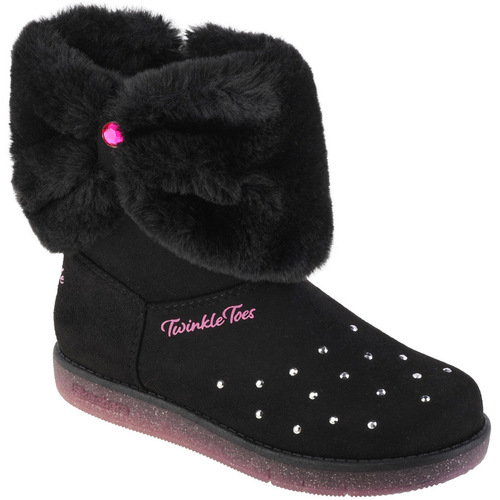 Zapatos Niña Botas de caña baja Skechers Glitzy Glam - Cozy Cuddlers Negro