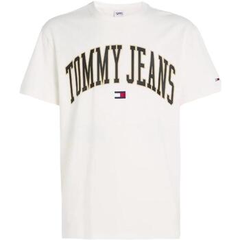 textil Hombre Camisetas manga corta Tommy Jeans DM0DM17730 YBH Blanco