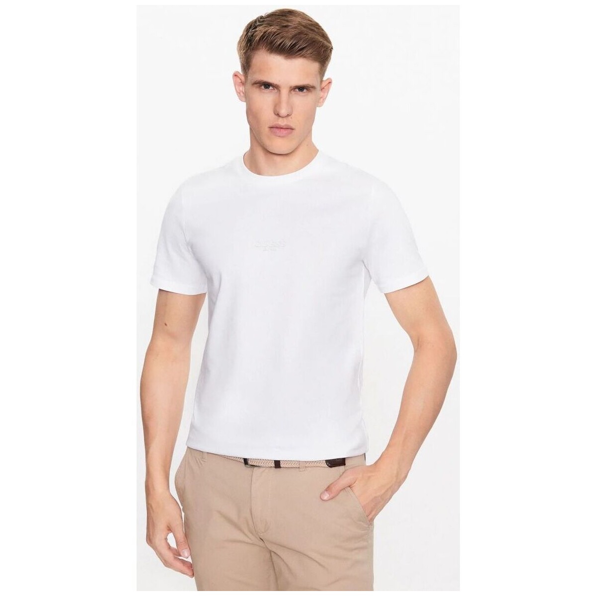 textil Hombre Tops y Camisetas Guess M2YI72 I3Z14 AIDY-G011 PURE WHITE Blanco
