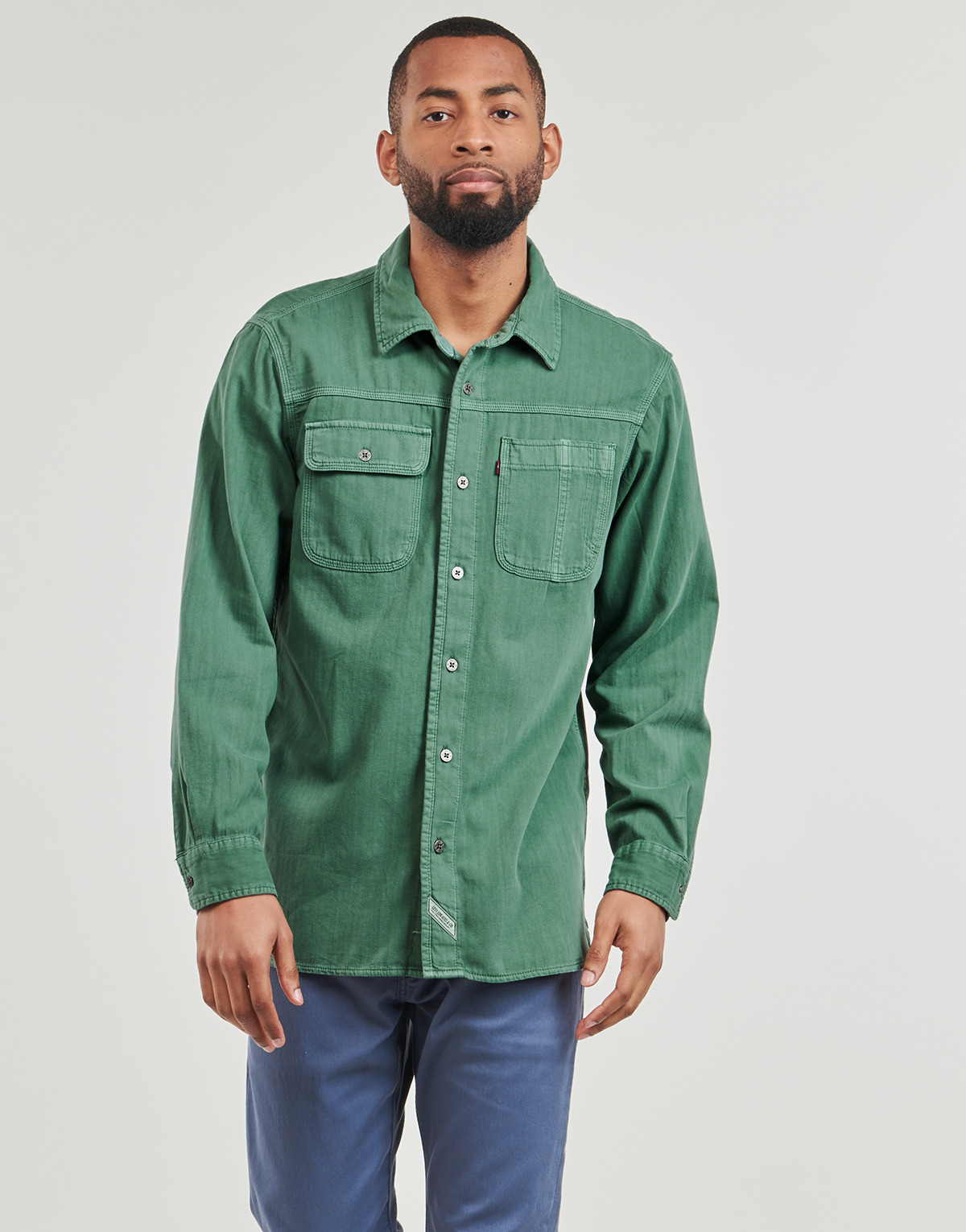 textil Hombre Camisas manga larga Levi's LS AUBURN WORKER Verde