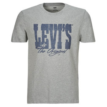 textil Hombre Camisetas manga corta Levi's GRAPHIC CREWNECK TEE Western / Htg / Logo / Midtone / Heather / Gris