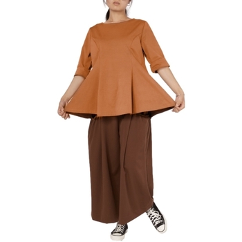 textil Mujer Tops / Blusas Wendy Trendy Top 223690 - Camel Marrón