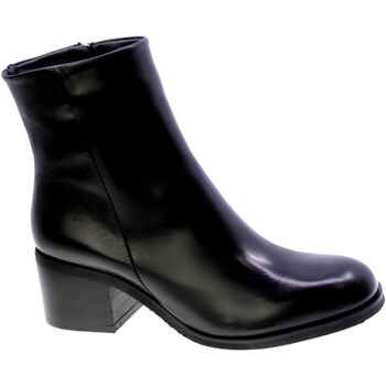 Zapatos Mujer Botines Alto Gradimento Stivaletto Tronchetto Donna Nero Pr43/23 Negro