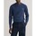 textil Hombre Jerséis Gant Jersey de cuello redondo en mezcla de algodón y lana Azul