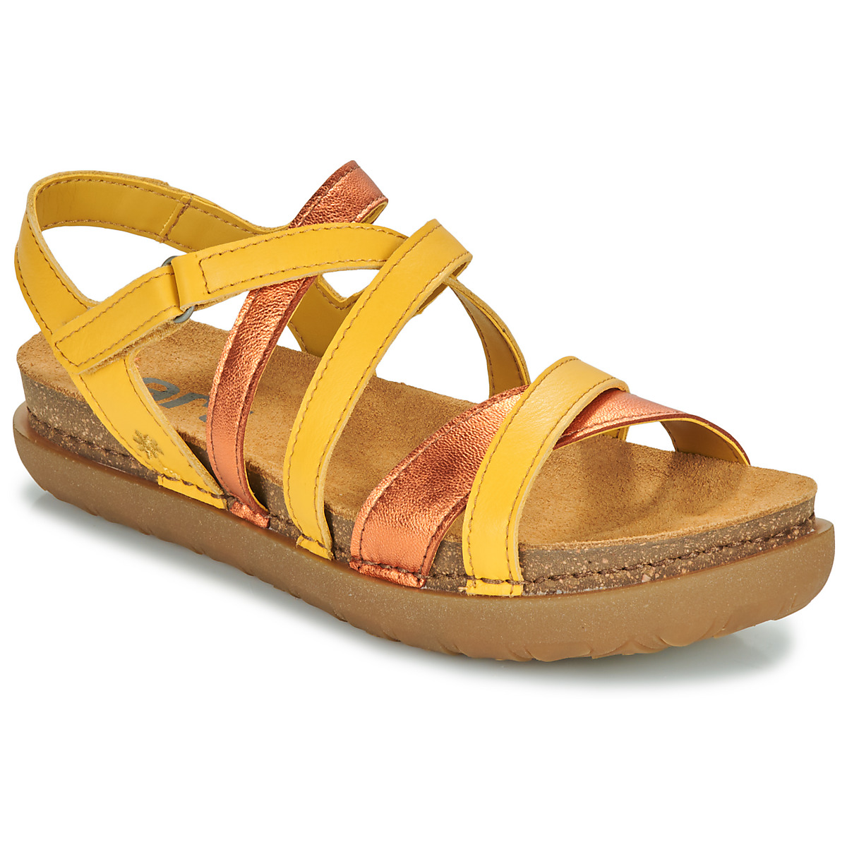 Zapatos Mujer Sandalias Art RHODES Amarillo / Cobre