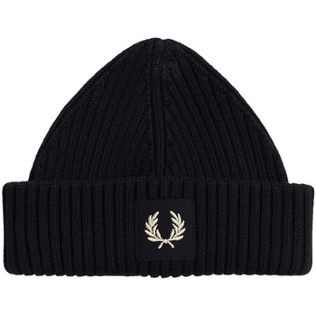 Accesorios textil Hombre Gorro Fred Perry Patch Brand Chunky Rib Beanie Negro