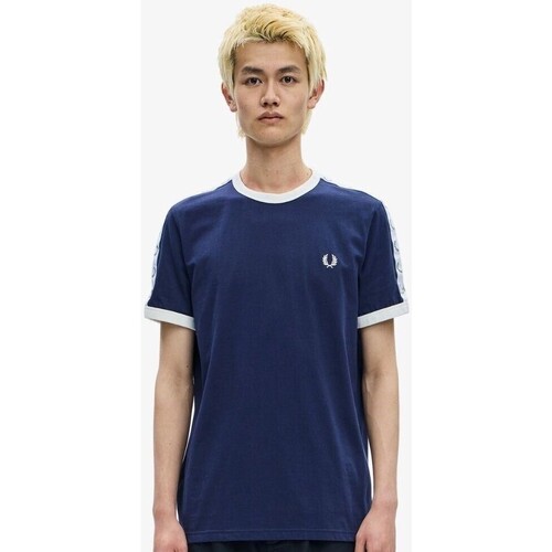 textil Hombre Camisetas manga corta Fred Perry M4620 Azul