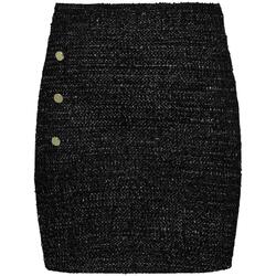 textil Mujer Faldas Only ONLTIT BUTTON SHINE SKIRT JRS Negro