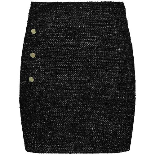 textil Mujer Faldas Only ONLTIT BUTTON SHINE SKIRT JRS Negro