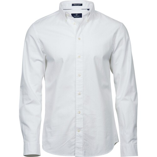 textil Hombre Camisas manga larga Tee Jays Perfect Blanco