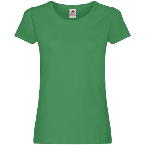 textil Mujer Camisetas manga larga Fruit Of The Loom 61420 Verde