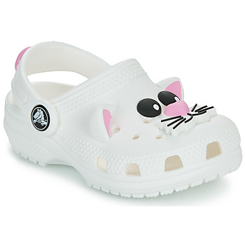 Zapatos Niños Zuecos (Clogs) Crocs Classic IAM Cat Clog T Blanco / Rosa