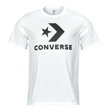 textil Camisetas manga corta Converse STAR CHEVRON TEE WHITE Blanco