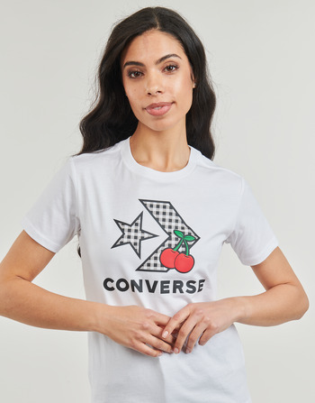 Converse CHERRY STAR CHEVRON INFILL TEE WHITE Blanco
