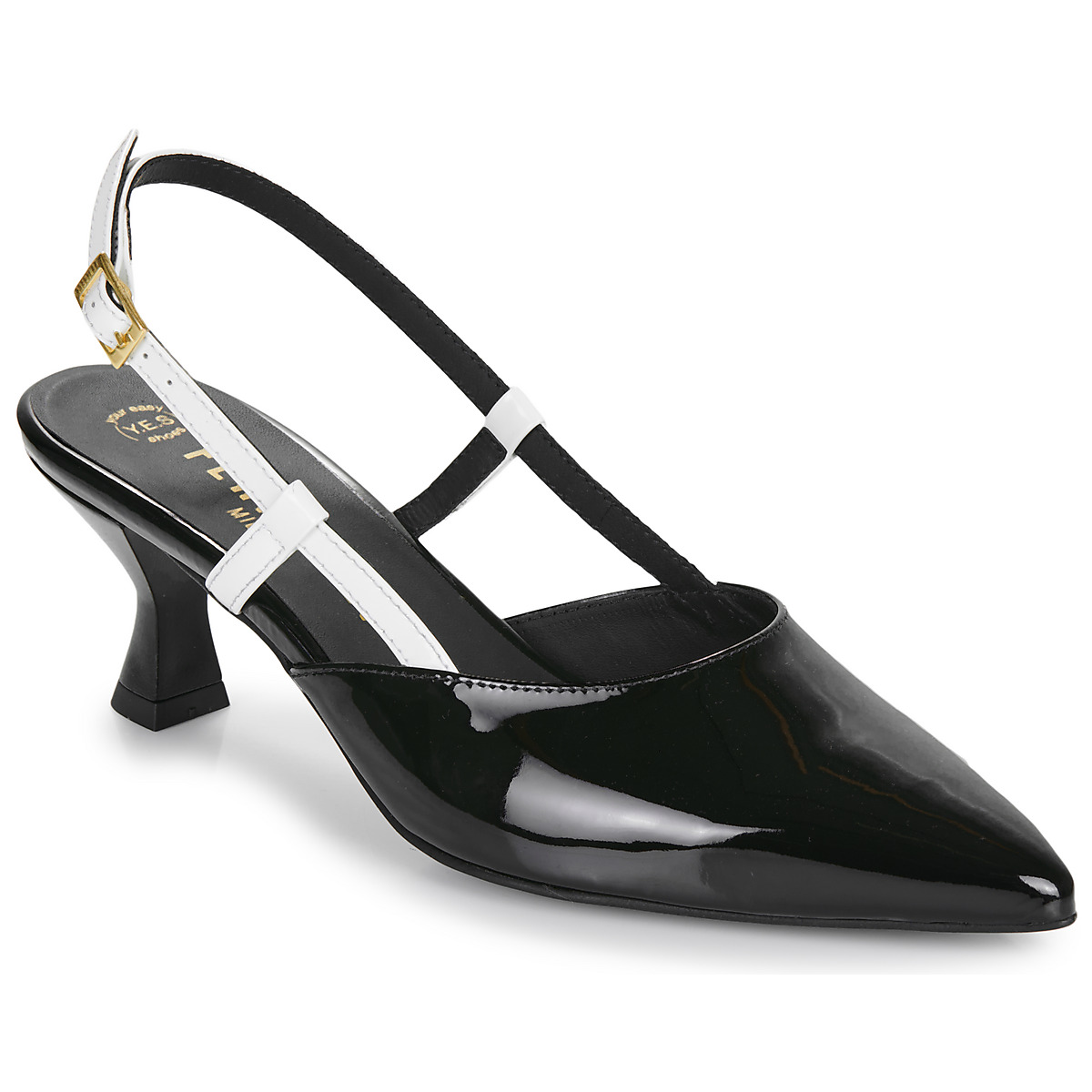 Zapatos Mujer Zapatos de tacón Fericelli MARTY Negro / Blanco / Barniz