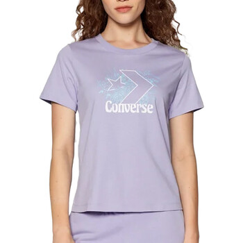 textil Mujer Camisetas manga corta Converse  Violeta