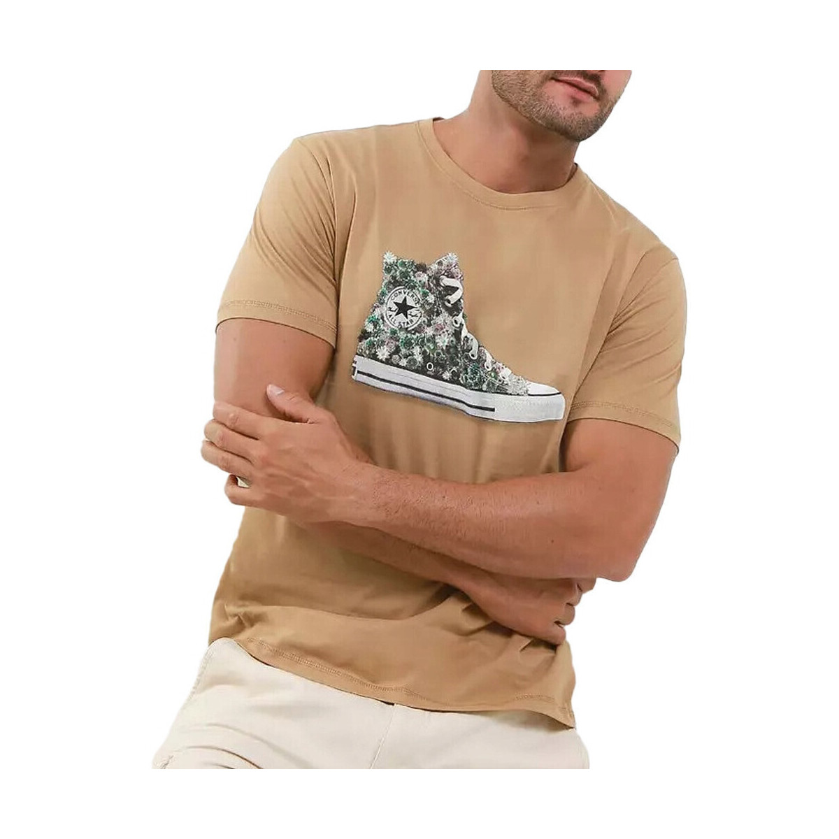 textil Hombre Tops y Camisetas Converse  Marrón