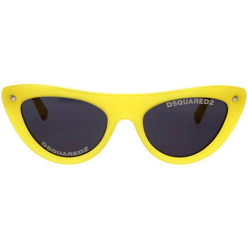Relojes & Joyas Mujer Gafas de sol Dsquared Occhiali da Sole  DQ 0375 39A Amarillo