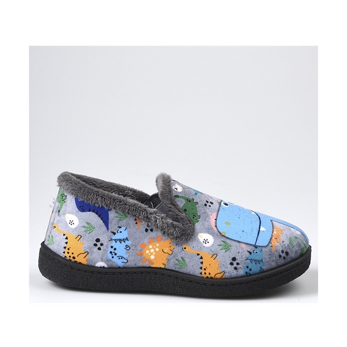 Zapatos Niños Derbie & Richelieu Plumaflex By Roal Zapatillas de Casa Roal Dinosaurios 12004 Gris Gris