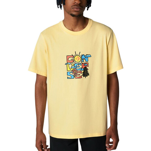textil Hombre Camisetas manga corta Converse  Amarillo