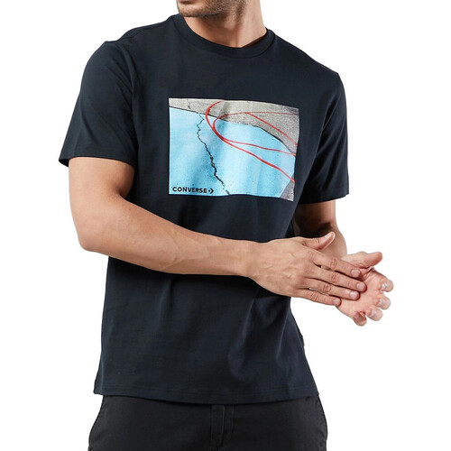 textil Hombre Camisetas manga corta Converse  Negro