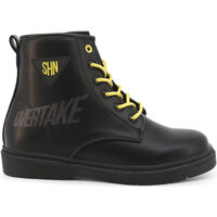 Zapatos Hombre Botas Shone D551-006 Black/Yellow Negro