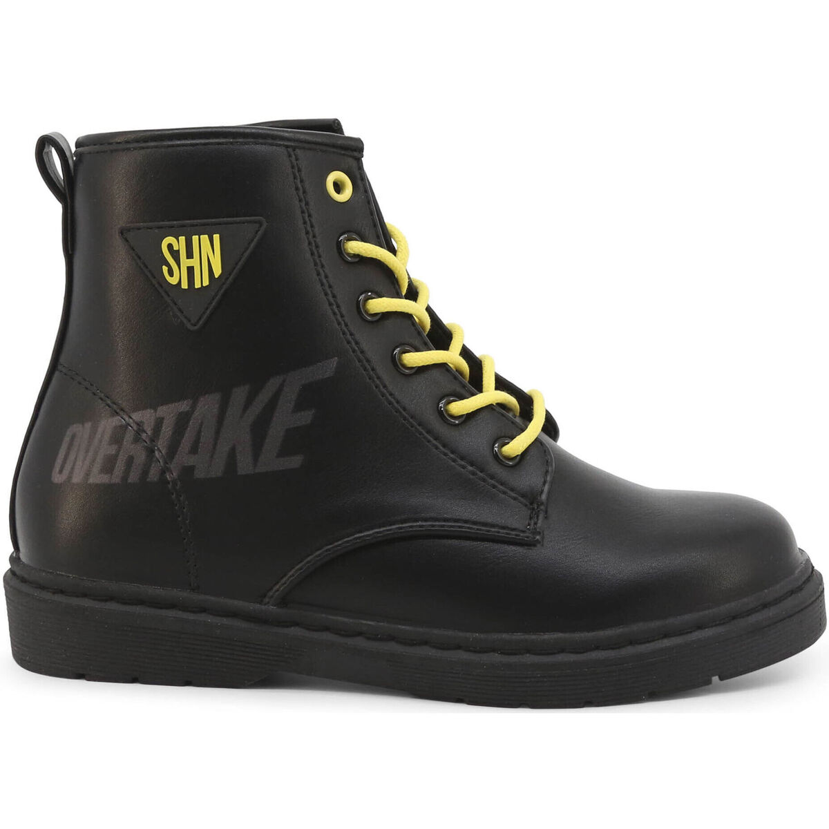 Zapatos Hombre Botas Shone D551-006 Black/Yellow Negro