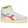 Zapatos Mujer Zapatillas altas Diadora MAGIC BASKET MID Blanco / Gris / Rosa