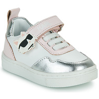 Zapatos Niña Zapatillas bajas Karl Lagerfeld KARL'S VARSITY KLUB Blanco / Rosa