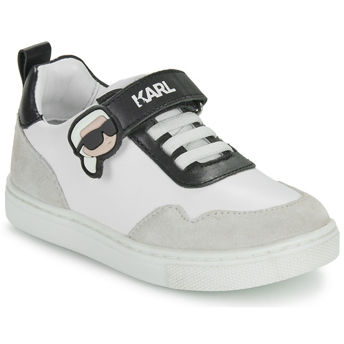 Zapatos Niños Zapatillas bajas Karl Lagerfeld KARL'S VARSITY KLUB Blanco / Negro