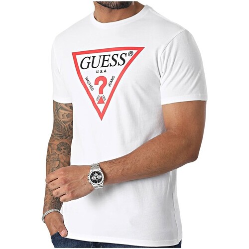 textil Hombre Camisetas manga corta Guess M2GI68 KBA60 Blanco