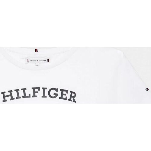 textil Niña Tops y Camisetas Tommy Hilfiger KG0KG07431 MONOTYPE-WHITE Blanco