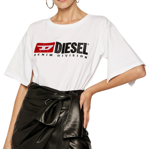 textil Mujer Camisetas manga corta Diesel  Blanco