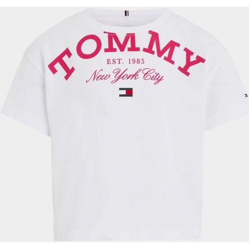 textil Niña Tops y Camisetas Tommy Hilfiger KG0KG07637-WHITE Blanco