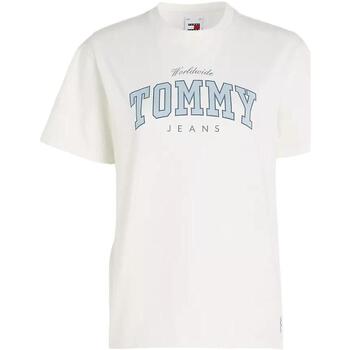 textil Mujer Camisetas manga corta Tommy Hilfiger DW0DW17375 YBH Blanco
