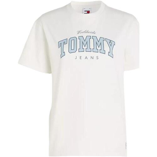 textil Mujer Camisetas manga corta Tommy Hilfiger DW0DW17375 YBH Blanco