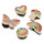 Accesorios Complementos de zapatos Crocs JIBBITZ Rainbow Elvtd Festival 5 Pack Oro / Multicolor