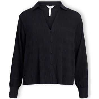 textil Mujer Tops / Blusas Object Stina Shirt L/S  - Black Negro