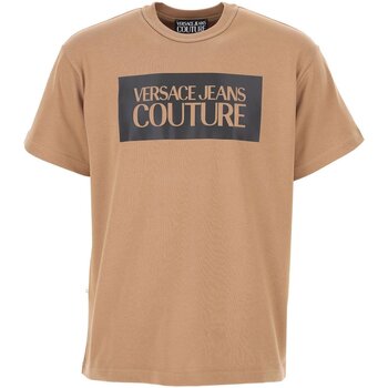 textil Hombre Camisetas manga corta Versace 73GAF01 CJ04F - Hombres Marrón