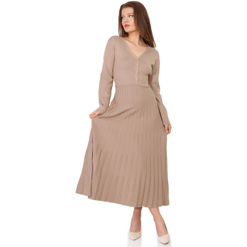 textil Mujer Vestidos La Modeuse 68916_P160789 Beige