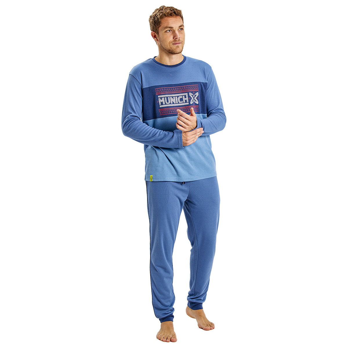 textil Hombre Pijama Munich MUDP0252 Azul