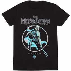 textil Camisetas manga larga Star Wars: The Mandalorian Grunge Poster Negro