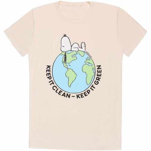 textil Camisetas manga larga Peanuts Keep It Clean Beige