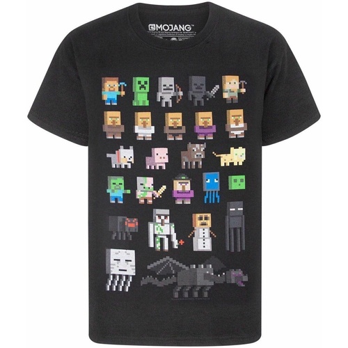 textil Niños Camisetas manga corta Minecraft NS7307 Negro
