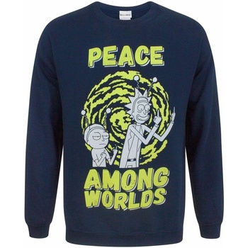 textil Hombre Sudaderas Rick And Morty Peace Among Worlds Azul