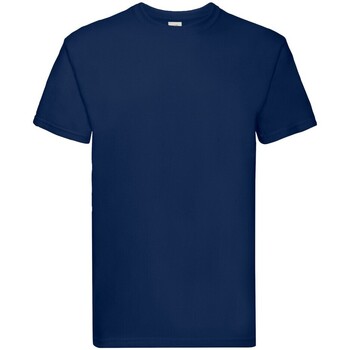 textil Hombre Camisetas manga larga Fruit Of The Loom Super Premium Azul