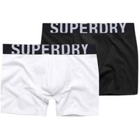 Ropa interior Hombre Boxer Superdry BOXER DUAL LOGO DOUBLE PACK Blanco